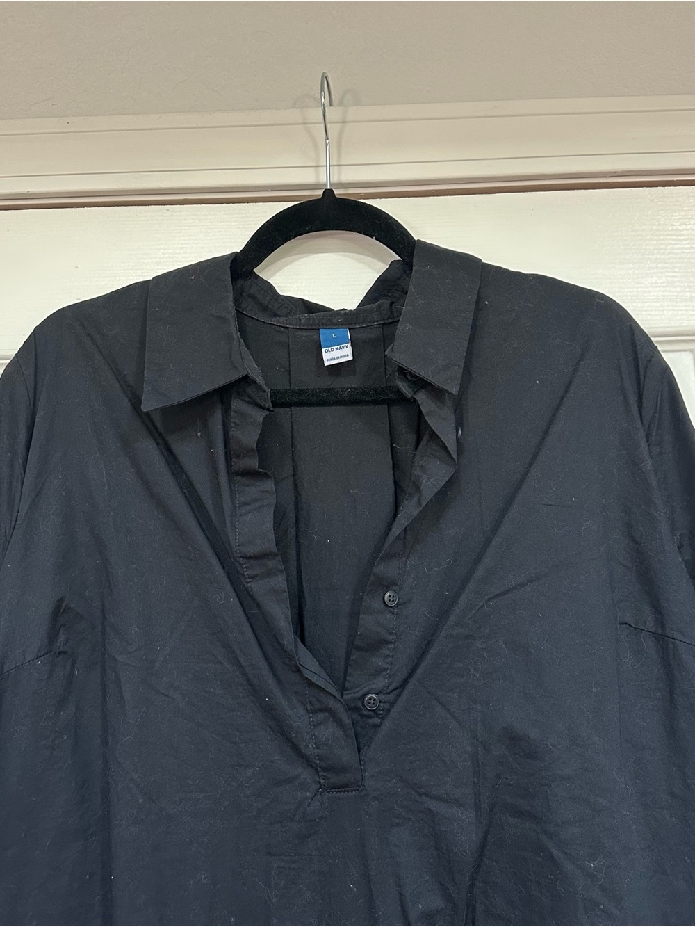 BUTTON DOWN MINI DRESS - Picture 2 of 3